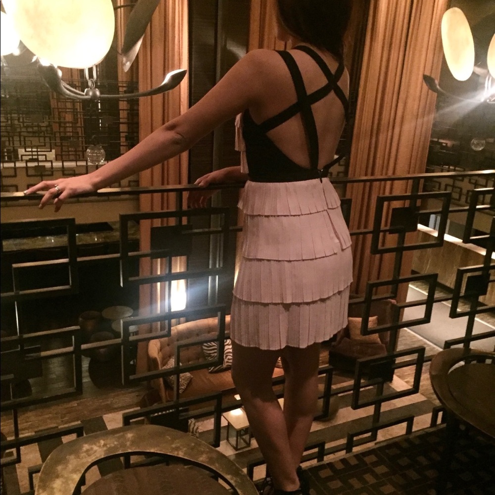 BCBG Pink Hartley Pleated Dress